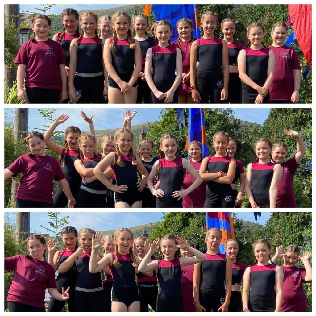 Team portrait wearing competition sashes